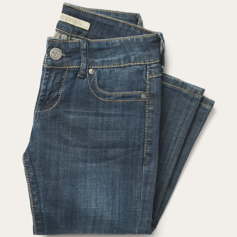 Stetson 818 Bootcut Jean With "S" Back Pocket Blue Best