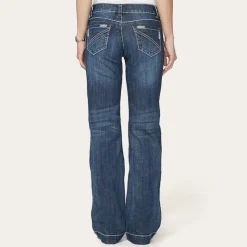 Stetson 214 City Trouser Jeans With Chevron Back Pocket Blue Sale