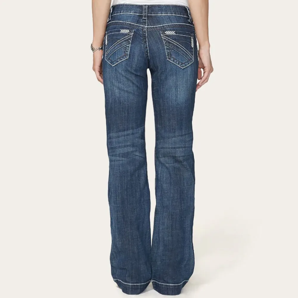 Stetson 214 City Trouser Jeans With Chevron Back Pocket Blue Sale