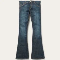 Stetson 816 Classic Boot Cut Jeans In Dark Wash Blue Clearance