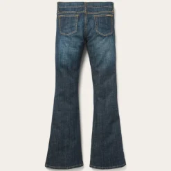 Stetson 816 Classic Boot Cut Jeans In Dark Wash Blue Clearance