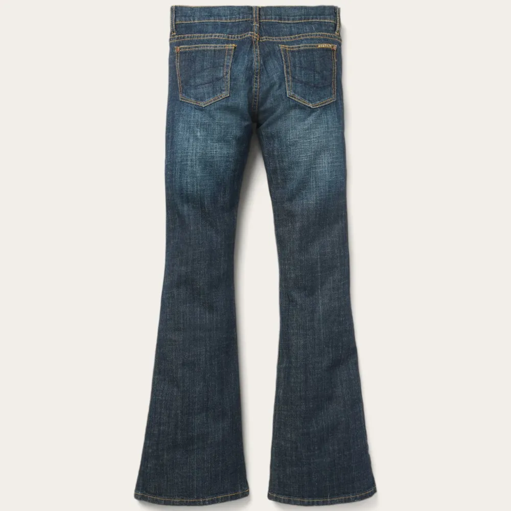 Stetson 816 Classic Boot Cut Jeans In Dark Wash Blue Clearance