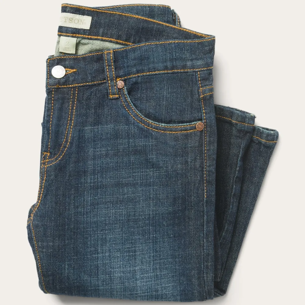 Stetson 816 Classic Boot Cut Jeans In Dark Wash Blue Clearance