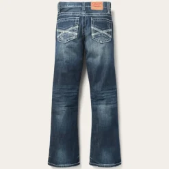 Stetson 1014 Fit Destructed Medium Wash Jeans Blue Discount