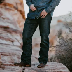 Stetson 1312 Fit Jeans With a Pieced Back Pocket Blue Sale