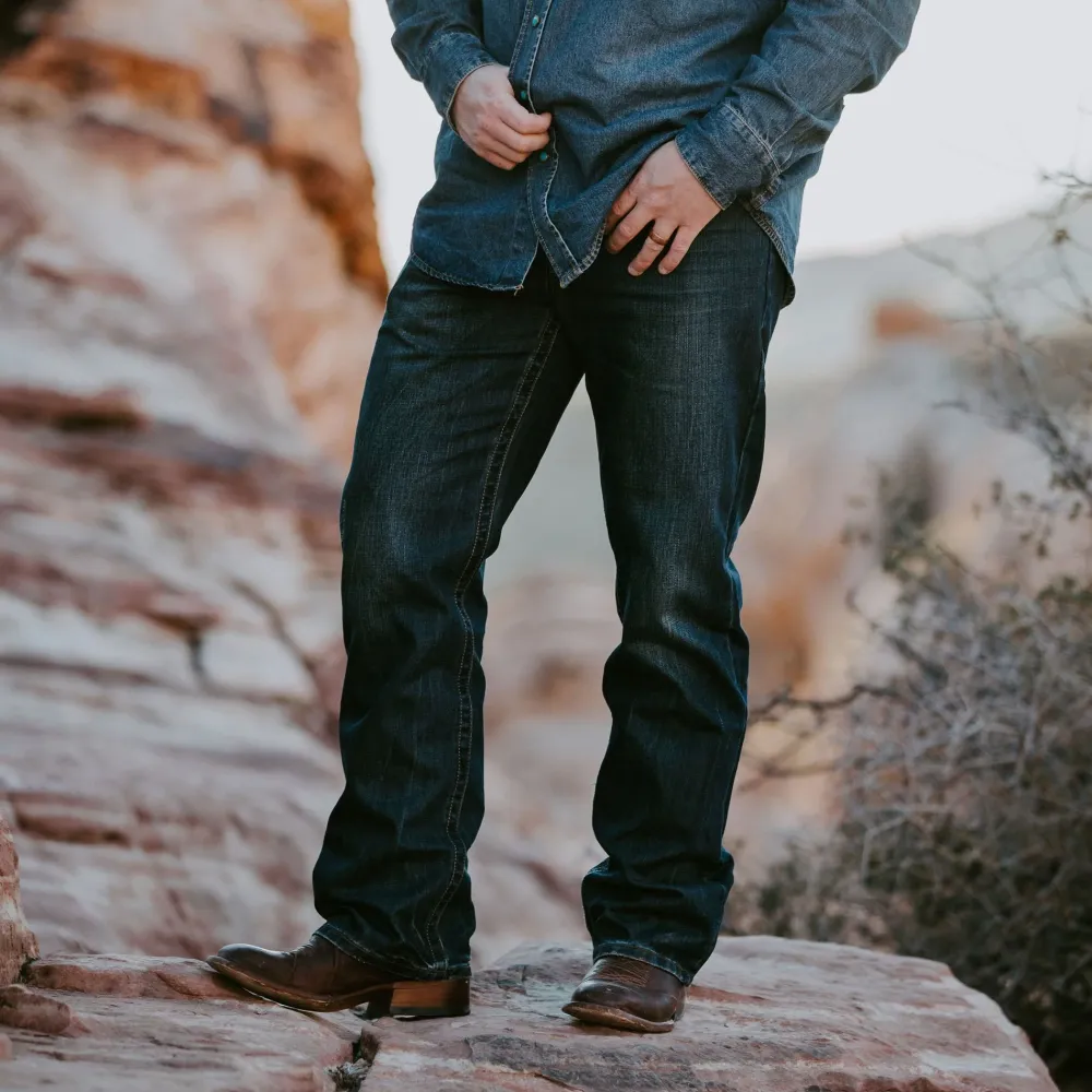Stetson 1312 Fit Jeans With a Pieced Back Pocket Blue Sale