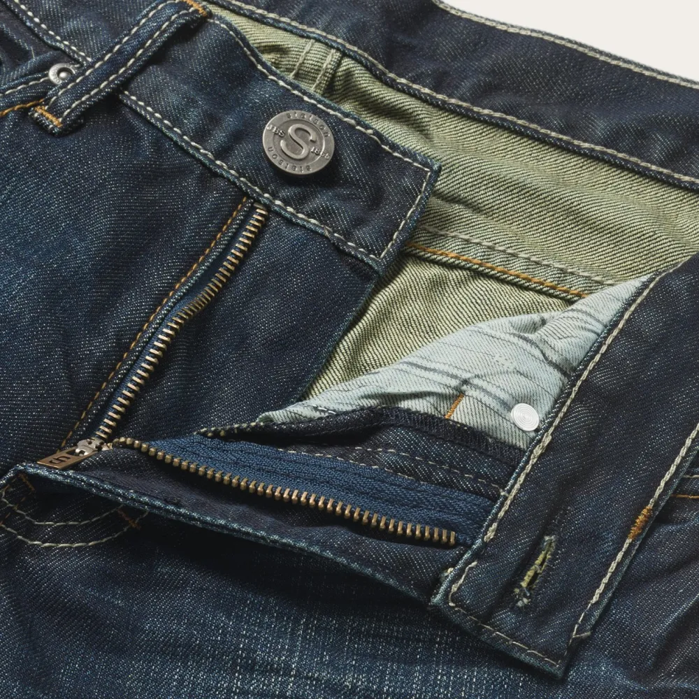 Stetson 1312 Fit Jeans With a Pieced Back Pocket Blue Sale