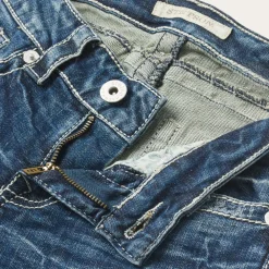 Stetson 816 Fit Jeans With White "S" Back Pocket Blue