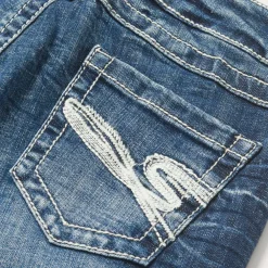 Stetson 816 Fit Jeans With White "S" Back Pocket Blue