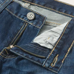 Stetson 1014 Fit Semi-Destructed Wash Jeans Blue Online