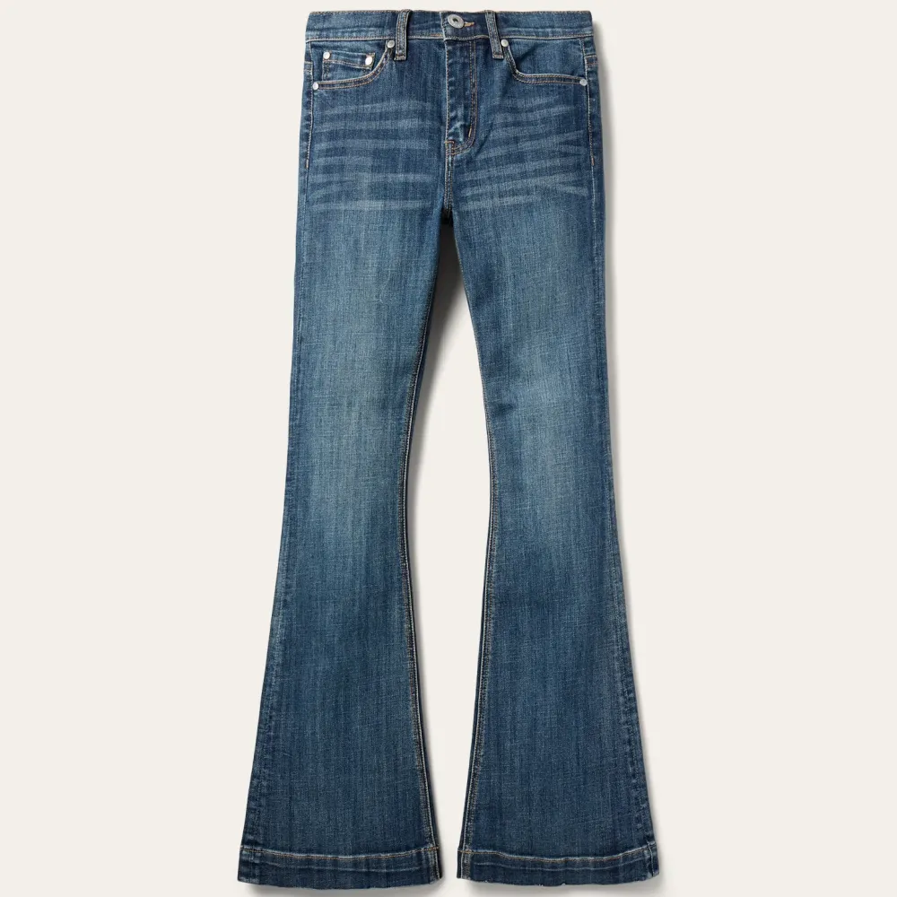 Stetson 921 High Rise Flare Jeans Blue Outlet
