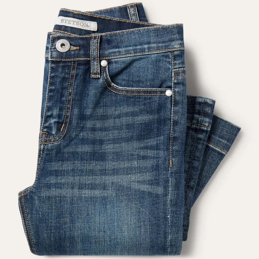 Stetson 921 High Rise Flare Jeans Blue Outlet