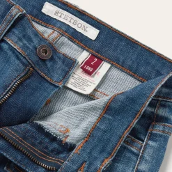 Stetson 921 High Rise Flare Jeans Blue