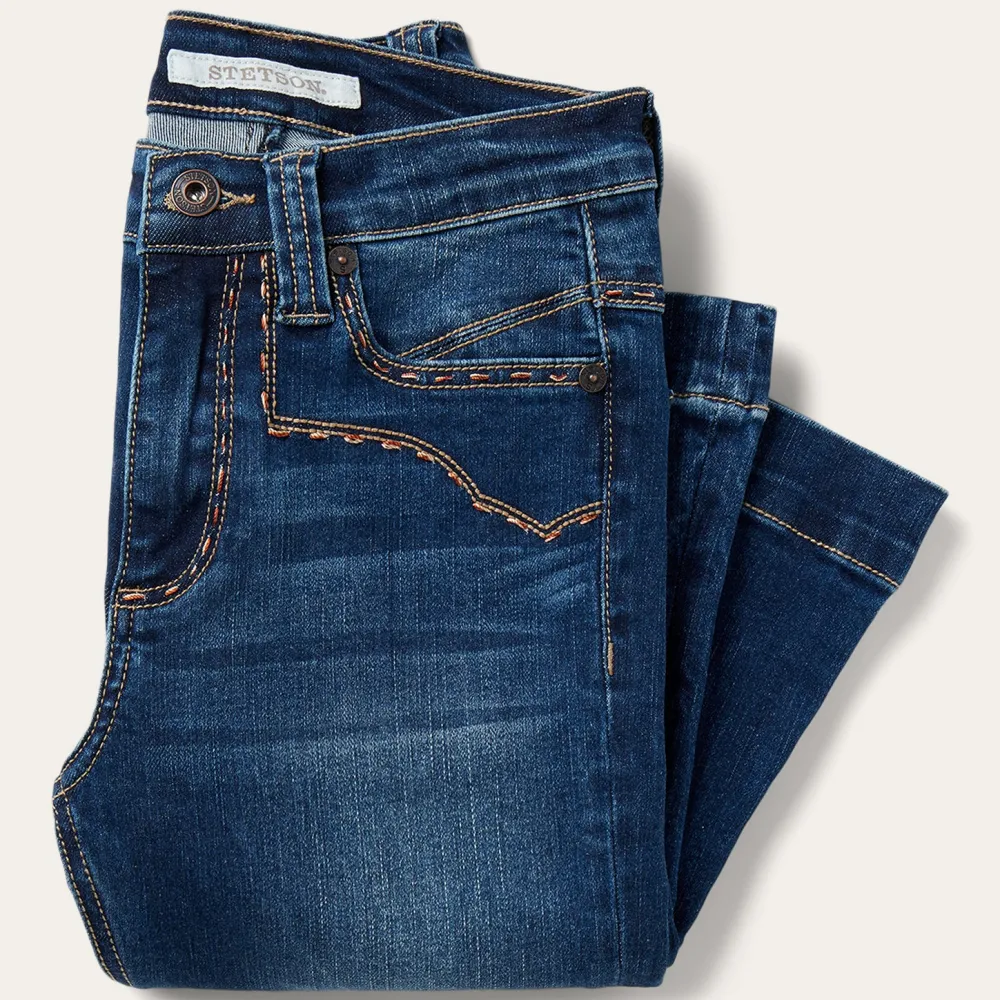 Stetson 921 High Rise Flare Jeans Blue Outlet