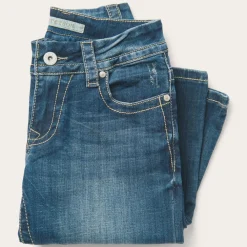 Stetson 214 Trouser Fit Jean With Deco Back Pocket Blue Clearance