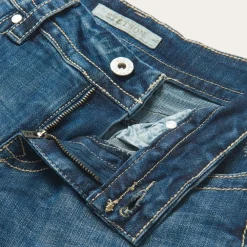 Stetson 214 Trouser Fit Jean With Deco Back Pocket Blue Clearance