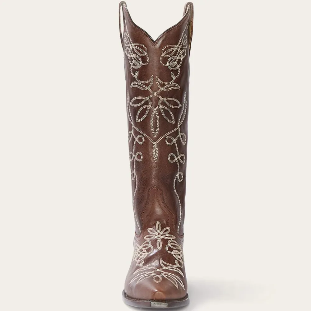 Stetson Adeline Burnished Back Zip Cowboy Boot Brown Online