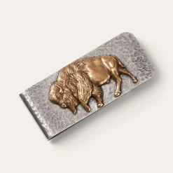 Stetson American Buffalo Money Clip Sterling Silver/Brass