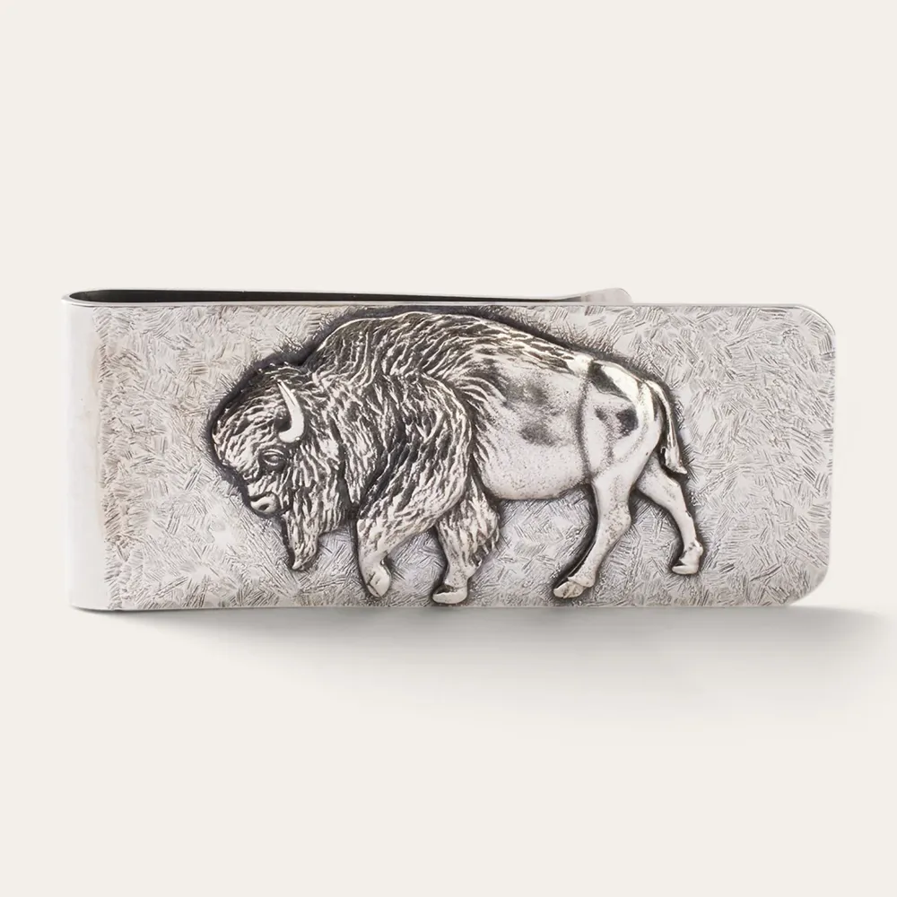 Stetson American Buffalo Money Clip Sterling Silver Hot