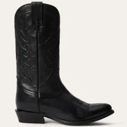 Stetson Ames Corded  Burnished Leather Boot Black Clearance