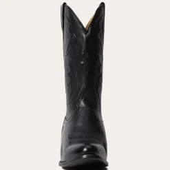 Stetson Ames Corded Burnished Leather Boot Black Clearance