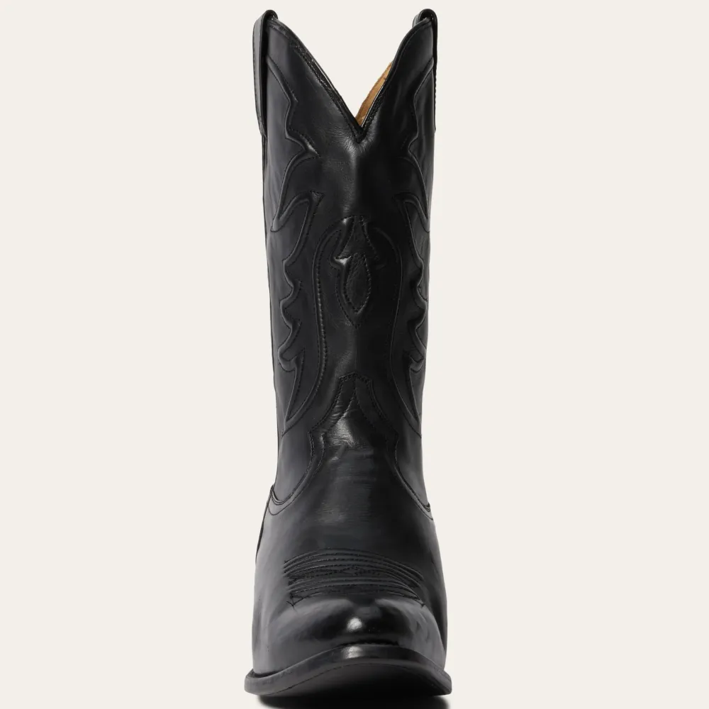 Stetson Ames Corded Burnished Leather Boot Black Clearance