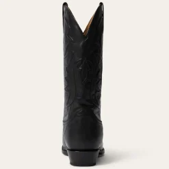 Stetson Ames Corded Burnished Leather Boot Black Clearance