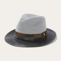 Stetson Andover Milan Fedora Grey Black Outlet