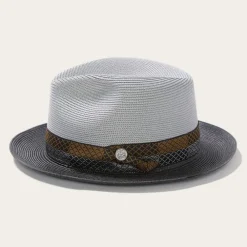 Stetson Andover Milan Fedora Grey Black