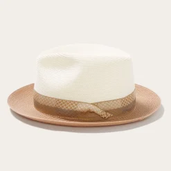Stetson Andover Milan Fedora Ivory Cognac Discount