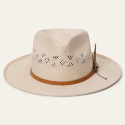 Stetson Andromeda Vented Straw Fedora Natural Sale