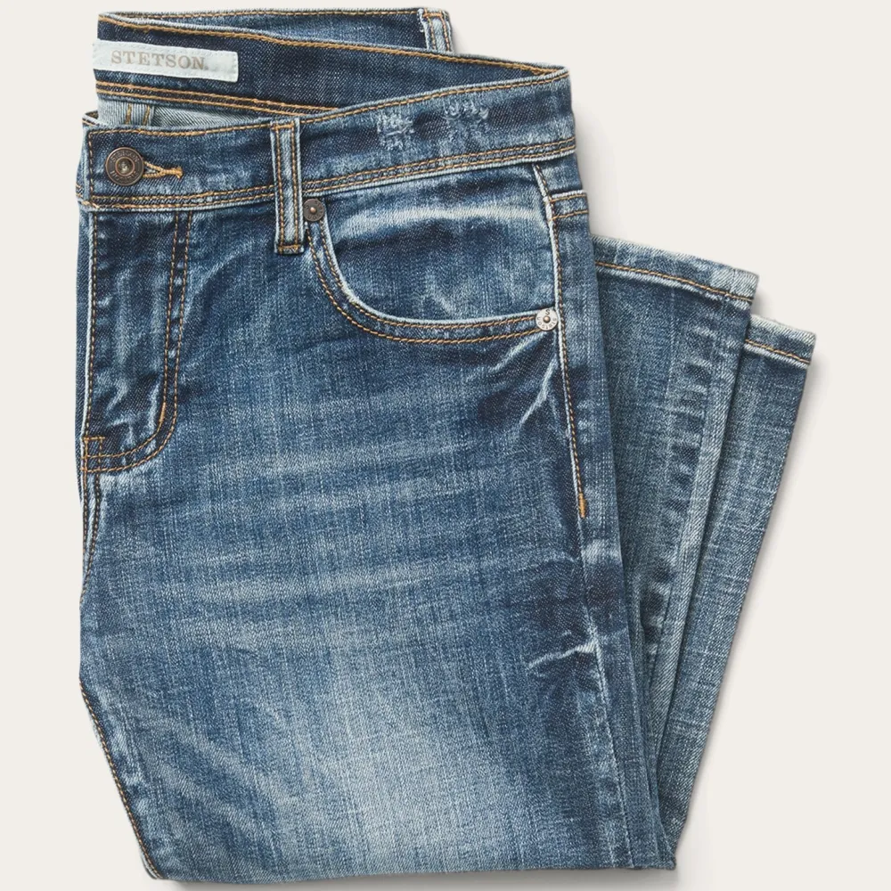 Stetson Ankle-Length Boyfriend Fit Jean Blue Outlet