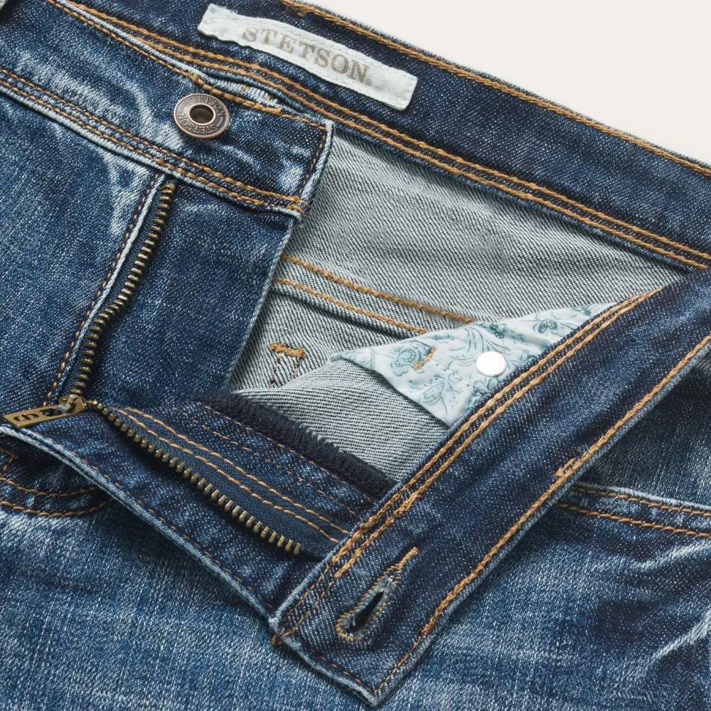 Stetson Ankle-Length Boyfriend Fit Jean Blue Outlet