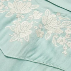 Stetson Aqua Rayon Crepe Western Blouse Blue Online