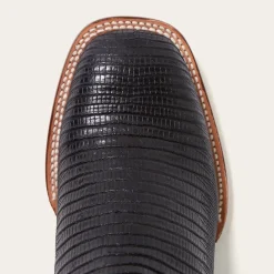 Stetson Arlington Teju Red Matte Cowboy Boot Black Clearance