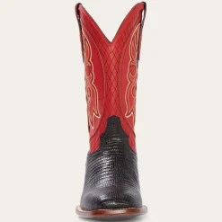 Stetson Arlington Teju Red Matte Cowboy Boot Black Online