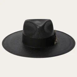 Stetson Atacama Straw Fedora Black Hot