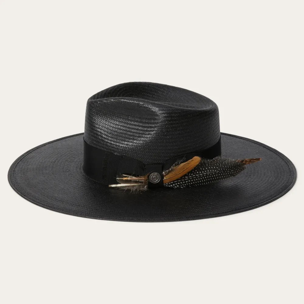 Stetson Atacama Straw Fedora Black Hot