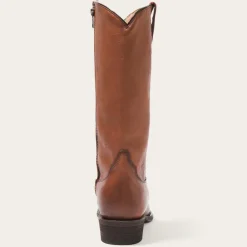 Stetson Austin Burnished Leather Snip Toe Boot Cognac Outlet