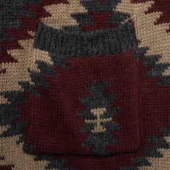 Stetson Aztec Duster Sweater Wine