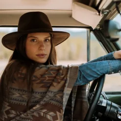 Stetson Aztec Print Sweater Poncho Multi