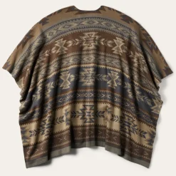 Stetson Aztec Print Sweater Poncho Multi