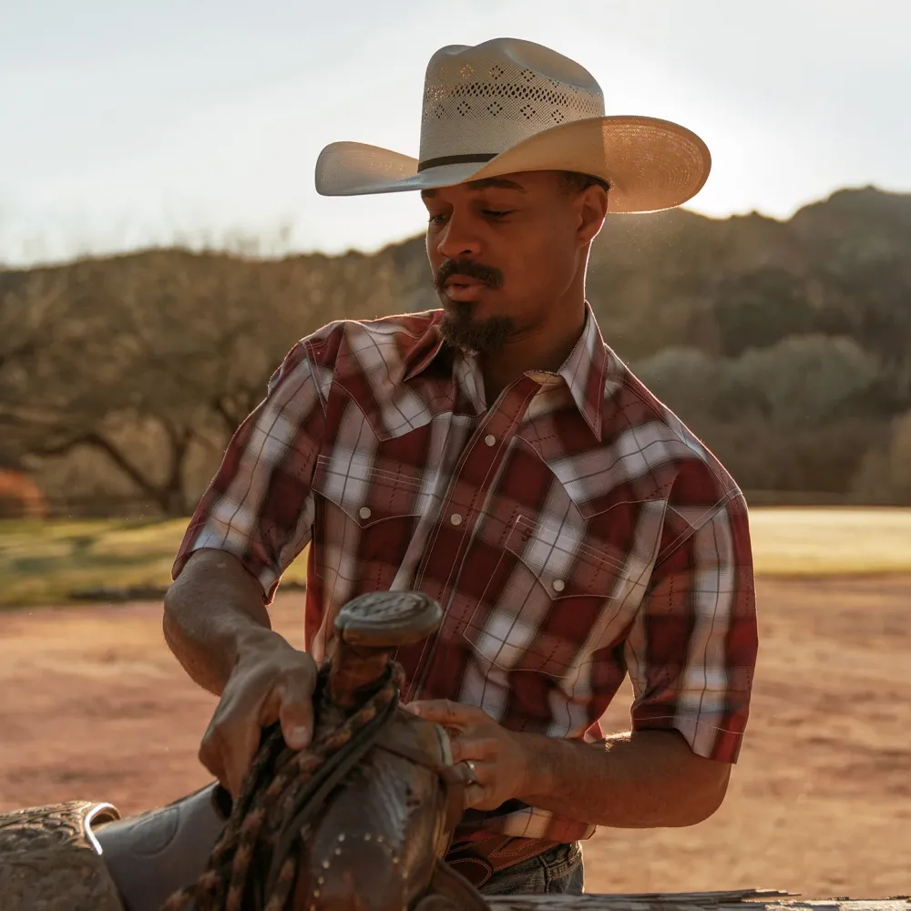 Stetson Baker 10X Straw Cowboy Hat Natural