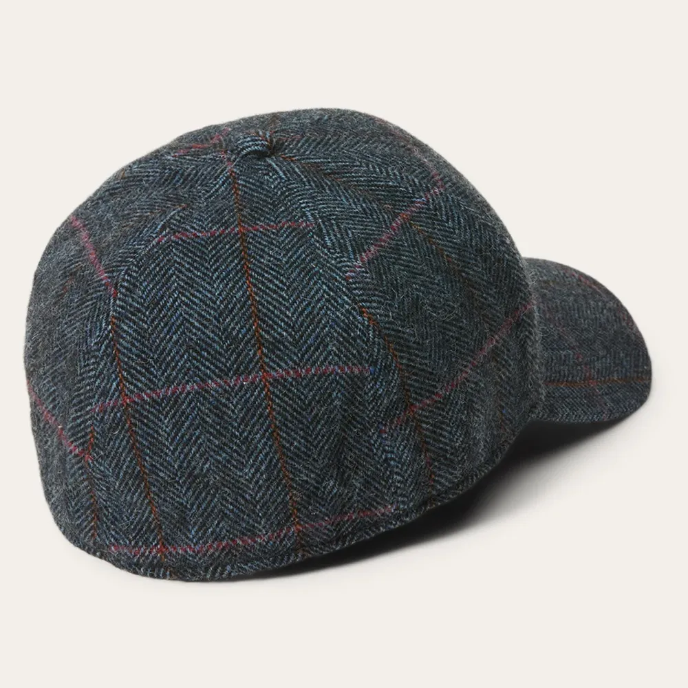 Stetson Baseball Cap Wool Blue Herringbone Outlet