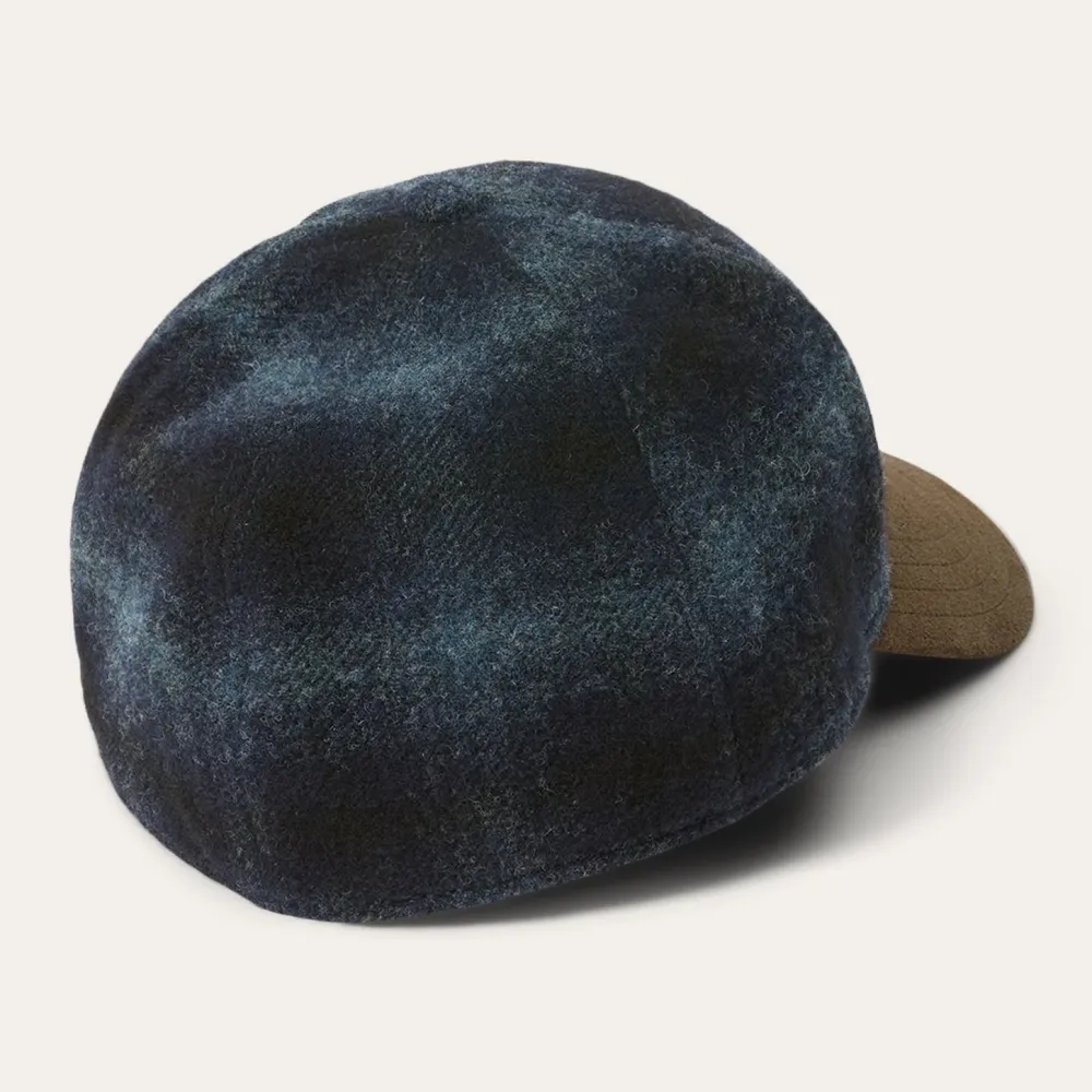 Stetson Baseball Cap Wool Blue Check Discount