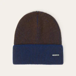 Stetson Beanie Merino Wool Brown/Blue Best