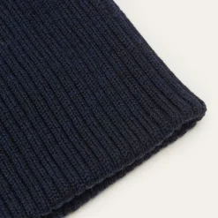 Stetson Beanie Reversible Merino Wool Navy/Blue New