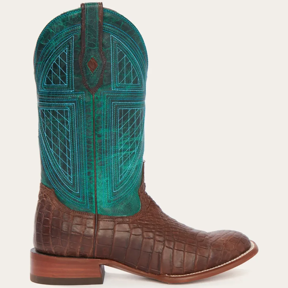 Stetson Big Horn Tobacco Alligator Cowboy Boot Brown Outlet