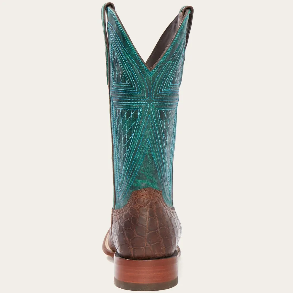 Stetson Big Horn Tobacco Alligator Cowboy Boot Brown Outlet