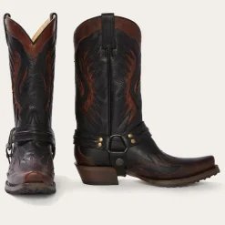Stetson Biker Outlaw Oiled Leather Cowboy Boot Brown Online